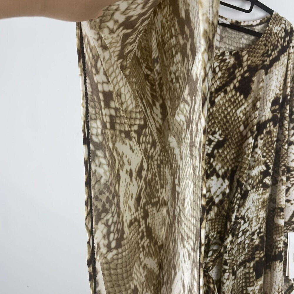 jones new‎ york 3x Blouse Animal Print Snake Print Tie Front Blouse​​​​​ - Picture 4 of 8